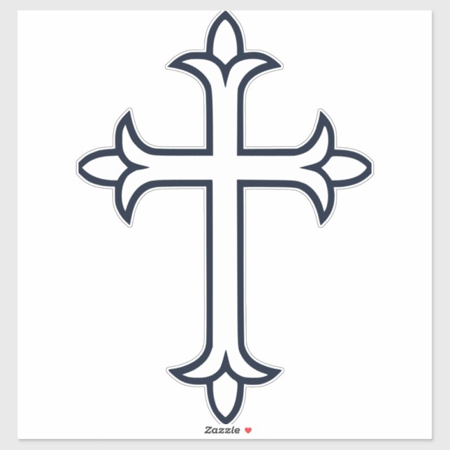 Typical Christian cross Sticker (Sheet)