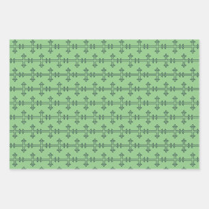 Typical Christian cross Wrapping Paper Sheets
