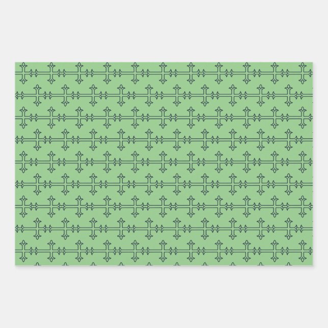 Typical Christian cross Wrapping Paper Sheets (Front)