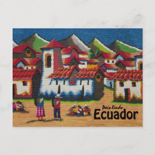 Typical Ecuador Otavalo Tapestry Postcard