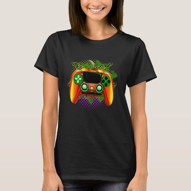 Typical Gamer Halloween  Vide Game Controller T-Shirt (Front)