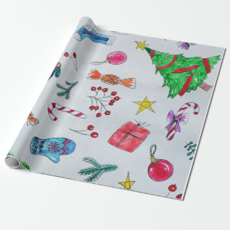 Typical motifs about Christmas day Wrapping Paper