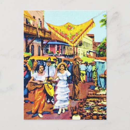 Typical of Early Los Angeles _ Olvera Street Postcard