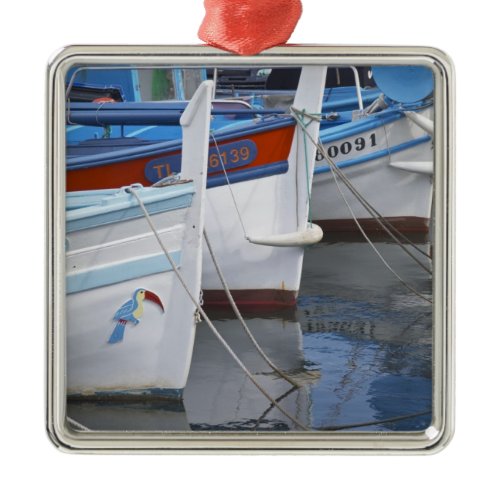 Typical Provencal fishing boats painted in 2 Metal Ornament