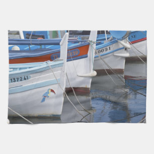 Typical Provencal fishing boats painted in 2 Towel