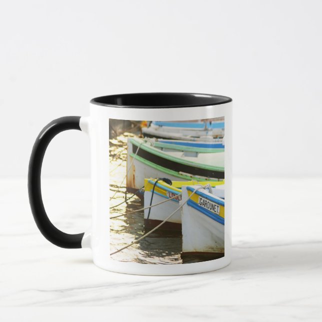 Typical Provencal fishing boats painted in Mug (Left)