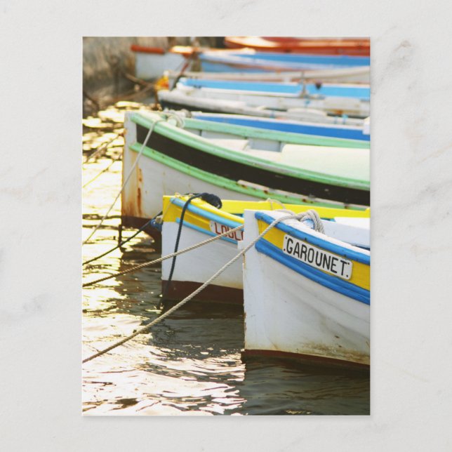 Typical Provencal fishing boats painted in Postcard (Front)