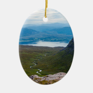 Typical Scottish Highlands landscape - Scotland Ceramic Ornament