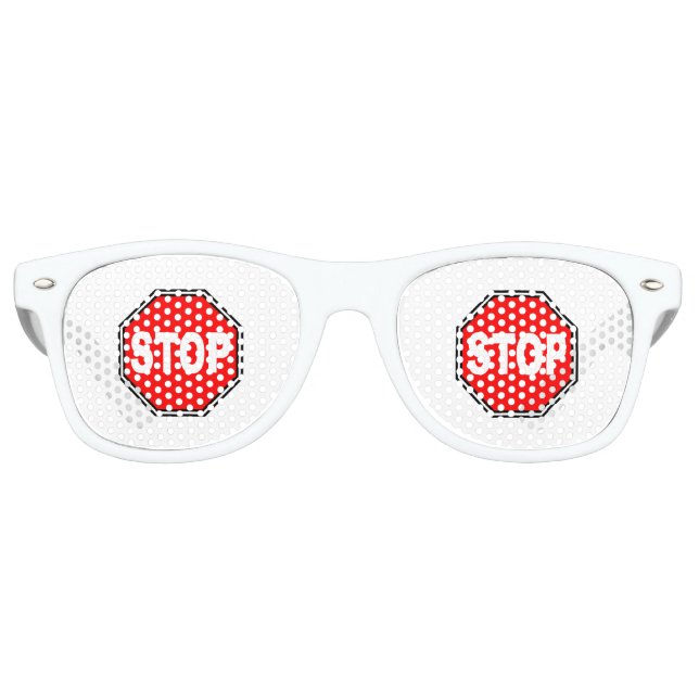 Typical Stop Sign Retro Sunglasses (Front)