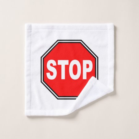 Typical Stop Sign Wash Cloth