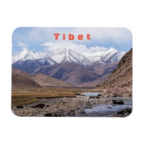 Typical Tibetan mountain landscape Magnet