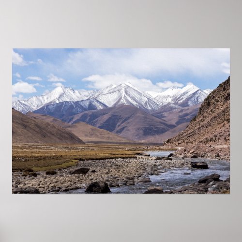 Typical Tibetan mountain landscape Poster