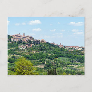 Typical Traditional Village in Tuscany - Italy Postcard