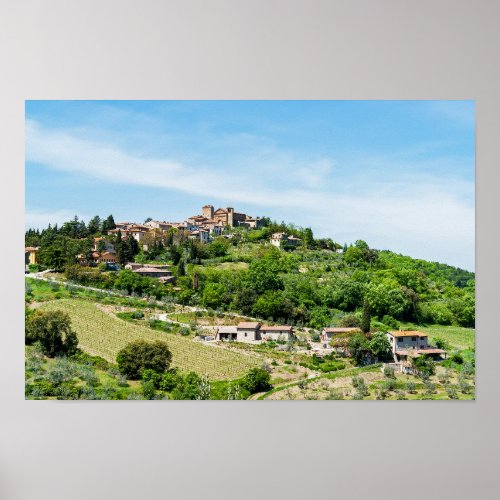 Typical Traditional Village in Tuscany _ Italy Poster