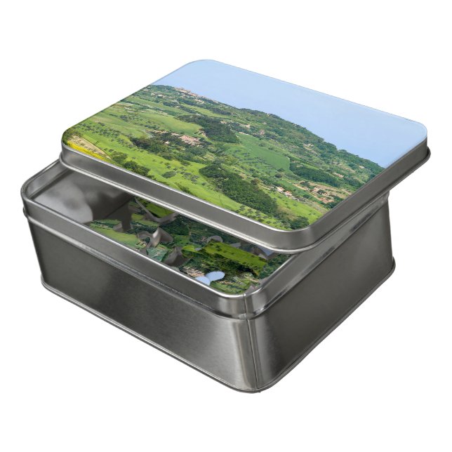 Typical Tuscany Landscape with Hills - Italy Jigsaw Puzzle (Lid Open)