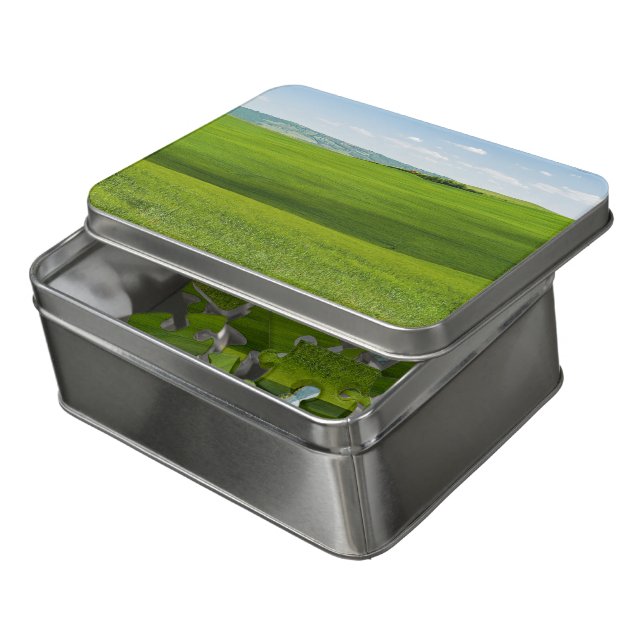 Typical Tuscany Landscape with Hills - Italy Jigsaw Puzzle (Lid Open)