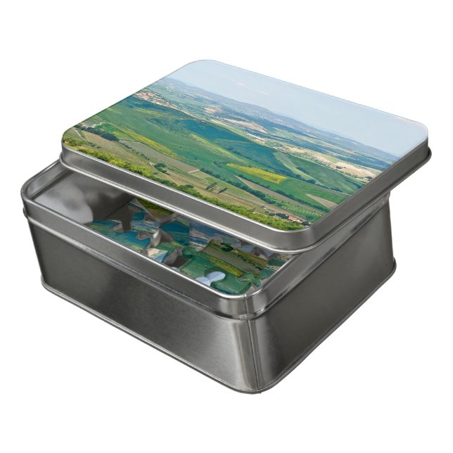 Typical Tuscany Landscape with Hills - Italy Jigsaw Puzzle (Lid Open)