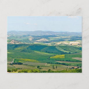 Typical Tuscany Landscape with Hills - Italy Postcard