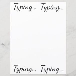 Typing... Paper Sheet