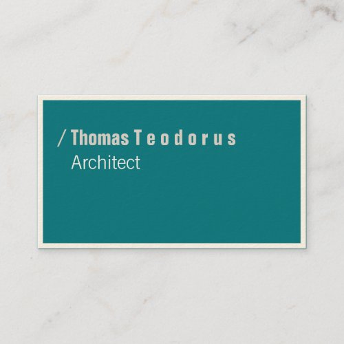 Typo and green business card