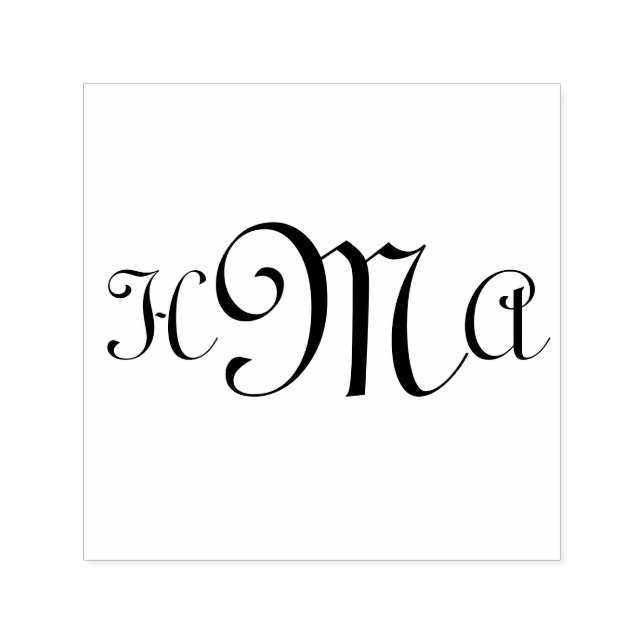 Typo Upright Initials - Self-Inking Stamp (Design)