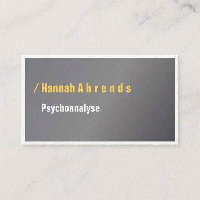 Typo visiting cards yellow (Front)