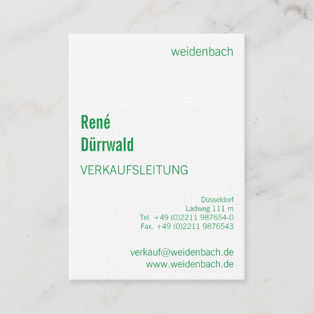 Typografische Visitenkarten Business Card (Front)