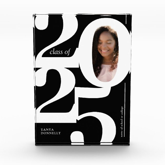 Typographic 2025 Graduation Photo Block (Front)