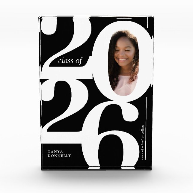 Typographic 2026 Graduation Photo Block (Front)