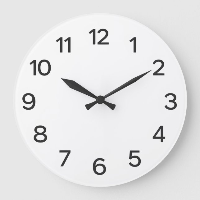 Typographic Balance Large Clock (Front)