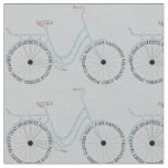 Typographic Bicycle Bike Biking Cycling Fabric