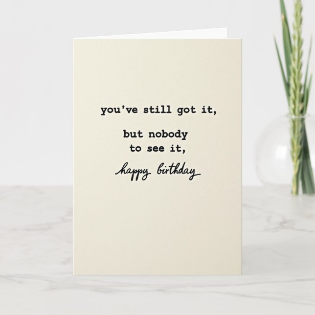Typographic Birthday Card (Front)