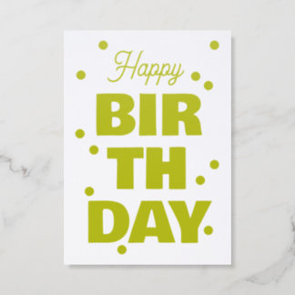 Typographic Birthday Letterpress Card