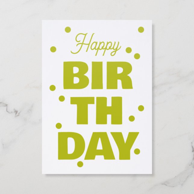 Typographic Birthday Letterpress Card (Front)