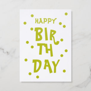 Typographic Birthday Letterpress Card