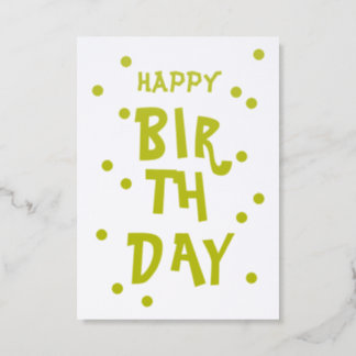 Typographic Birthday Letterpress Card