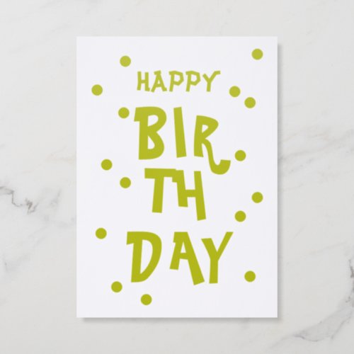 Typographic Birthday Letterpress Card