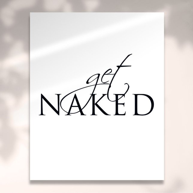 Typographic Black and White Fun Bathroom Sign (Typographic Black and White Fun Bathroom Sign)