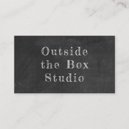 Typographic Chalkboard Business Card