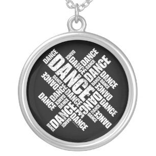 Typographic Dance (Distressed) necklace