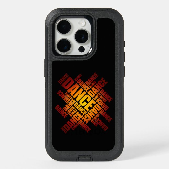 Typographic Dance (Fire) iPhone 15 Pro Case (Back)