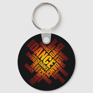 Typographic Dance (Fire) Keychain