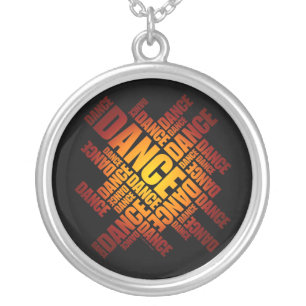 Typographic Dance (Fire) necklace