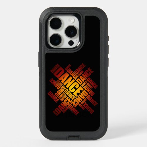 Typographic Dance Fire iPhone 15 Pro Case
