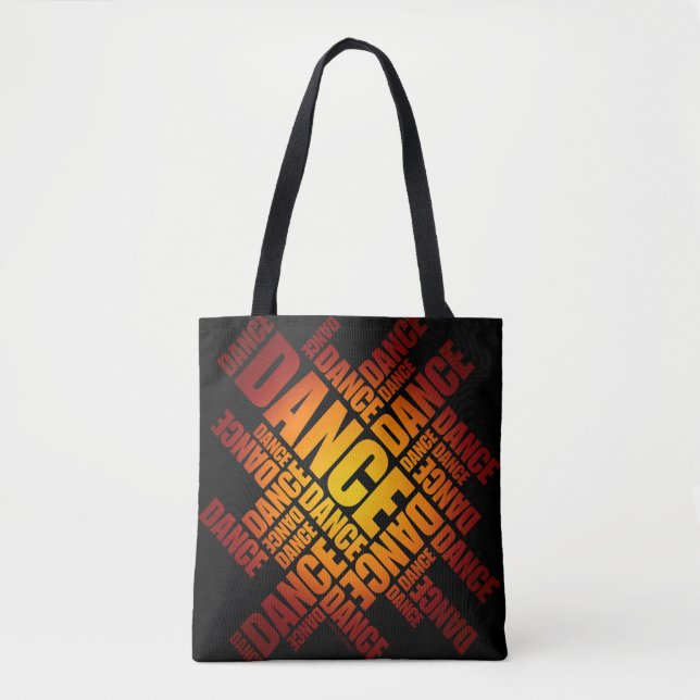 Typographic Dance (Fire) Tote Bag (Front)