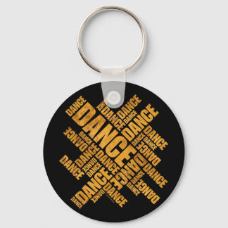 Typographic Dance (Rust) Keychain