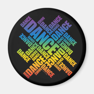 Typographic Dance (Spectrum) Magnet