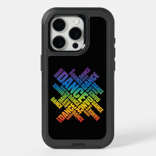 Typographic Dance Spectrum iPhone 15 Pro Case