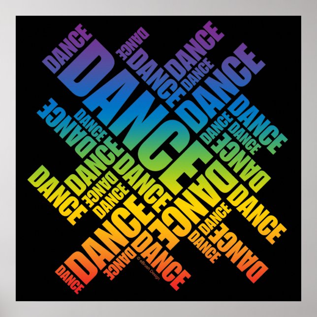 Typographic Dance (Spectrum) poster (Front)