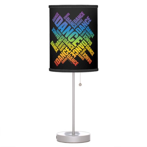 Typographic Dance Spectrum Table Lamp